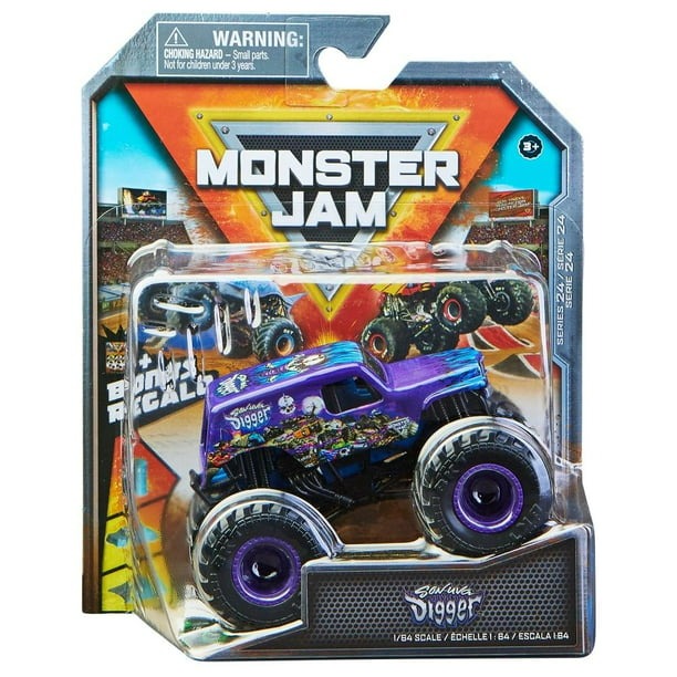 Spin Master Monster Jam Son Uva Digger Llanta Negra Escala 1:64