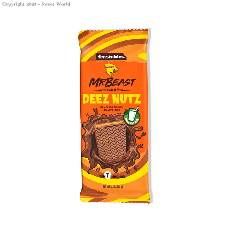 Barra de Chocolate Mr Beast Crema de Cacahuate 60g