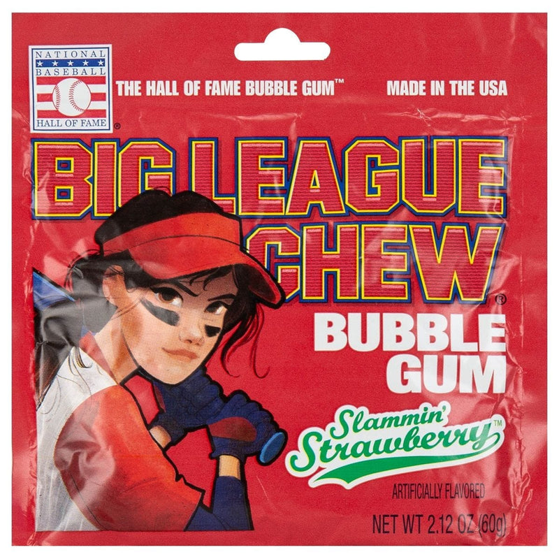 Chicle Big League Chew Strawberry 60g