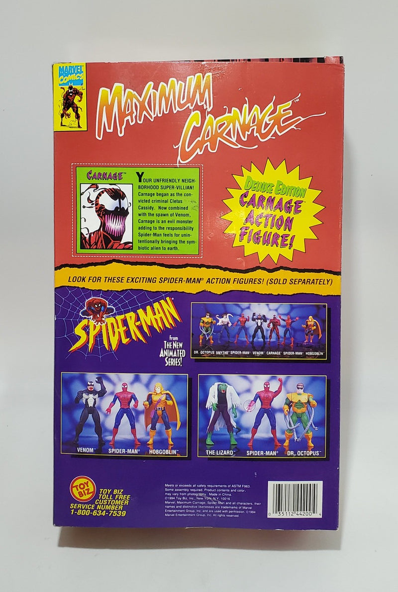 Toy Biz Carnage Maximum Marvel Universe X-MEN 12 pulg. ?bles