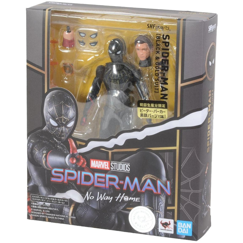 Spiderman No Way Home Black and Gold Suit S.H. Figurarts