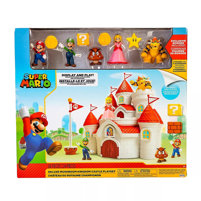Super Mario Set Castillo del Reino Champi??n Deluxe Nintendo