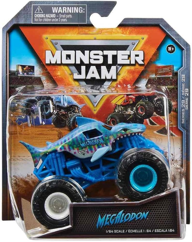 Spin Master Monster Jam Megalodon Llanta Azul Escala 1:64