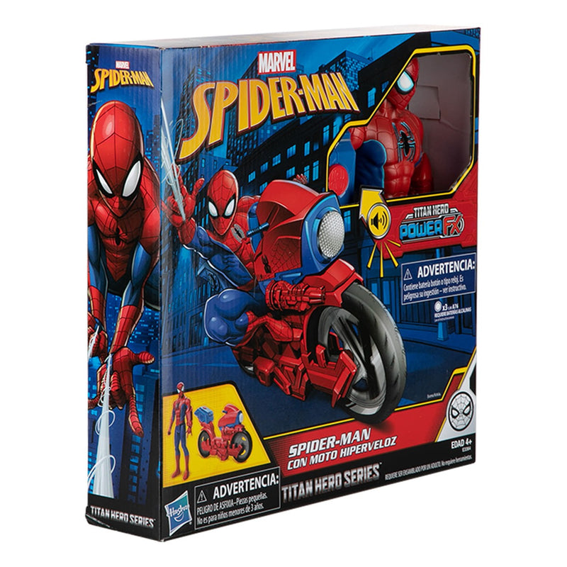 Hasbro Marvel Spiderman Titan Hero Power FX Motocicleta
