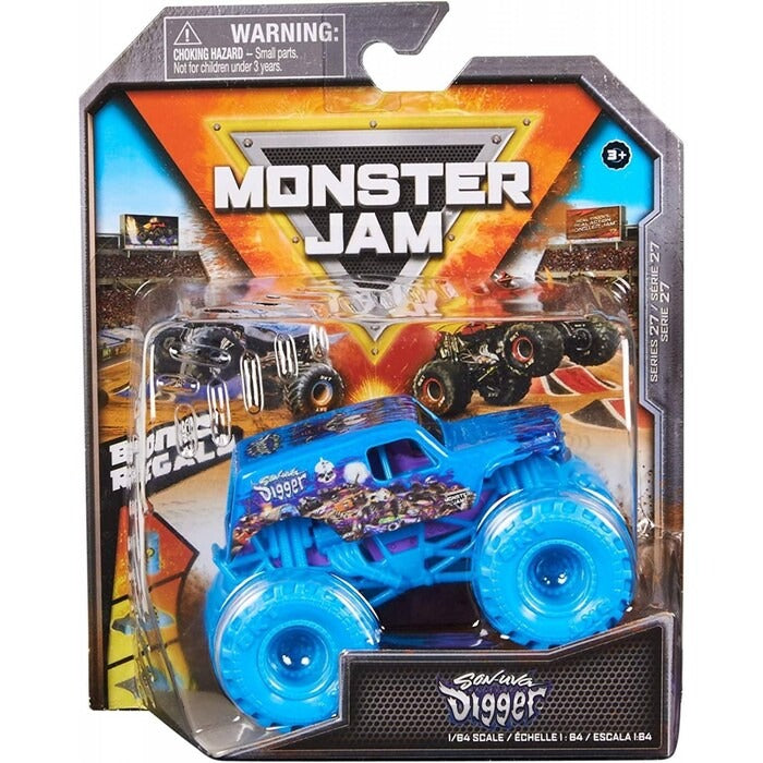 Spin Master Monster Jam Son Uva Digger Llanta Azul Escala 1:64