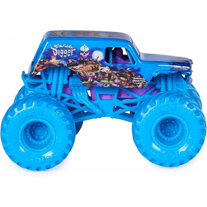 Spin Master Monster Jam Son Uva Digger Llanta Azul Escala 1:64