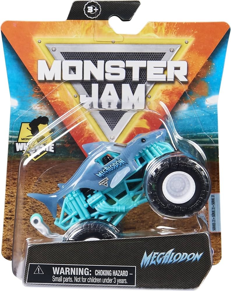 Spin Master Monster Jam Megalodon Llanta Negra Escala 1:64