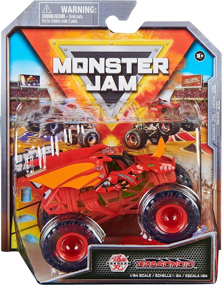 Spin Master Monster Jam Bakugan Dragonoid Rojo Escala 1:64