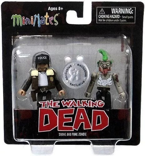 The Walking Dead MiniMates Shane and Punk Zombie Exclusive