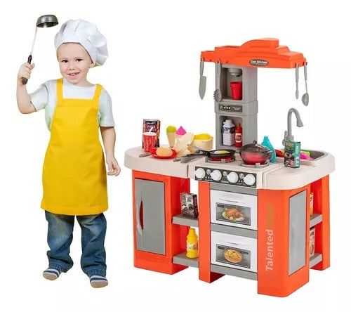 Talented Chef Kichen Play Cocina Naranja 79Pc