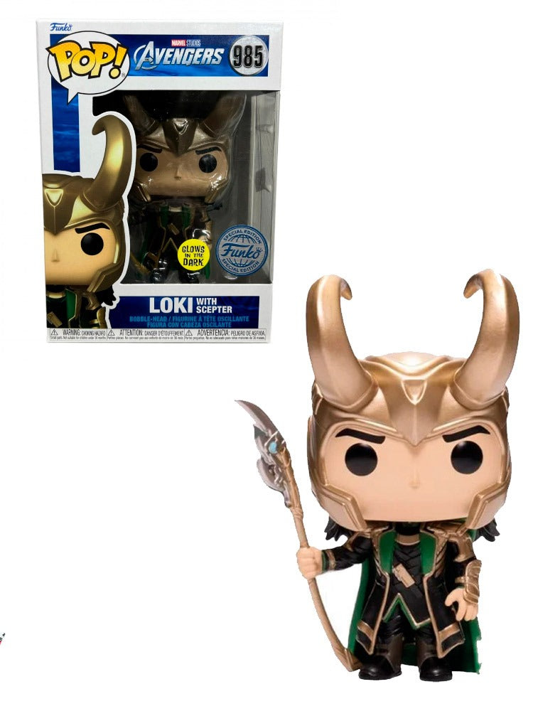 Funko Pop Marvel Loki With Scepter Glows In The Dark 985