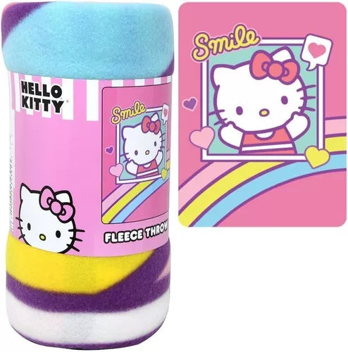 Frazada Polar De Hello Kitty De 114 X 152 Cm Sanrio Rosa Pink