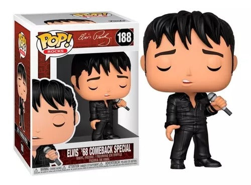 Funko Pop Rocks Elvis Presley 68' Comeback Special 188