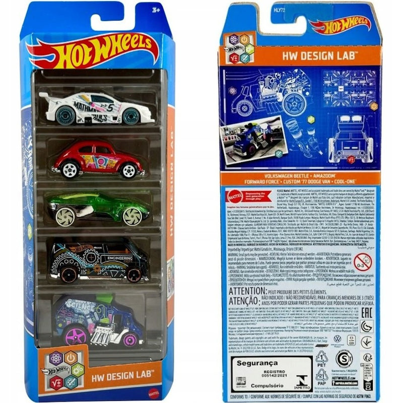 Hot Wheels 5 Pack HW Design Lab HLY72