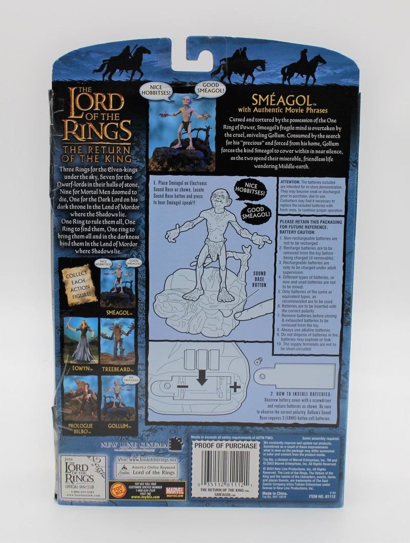 The Lord Of The Rings Smeagol (Gollum) Return Of The King ToyBiz