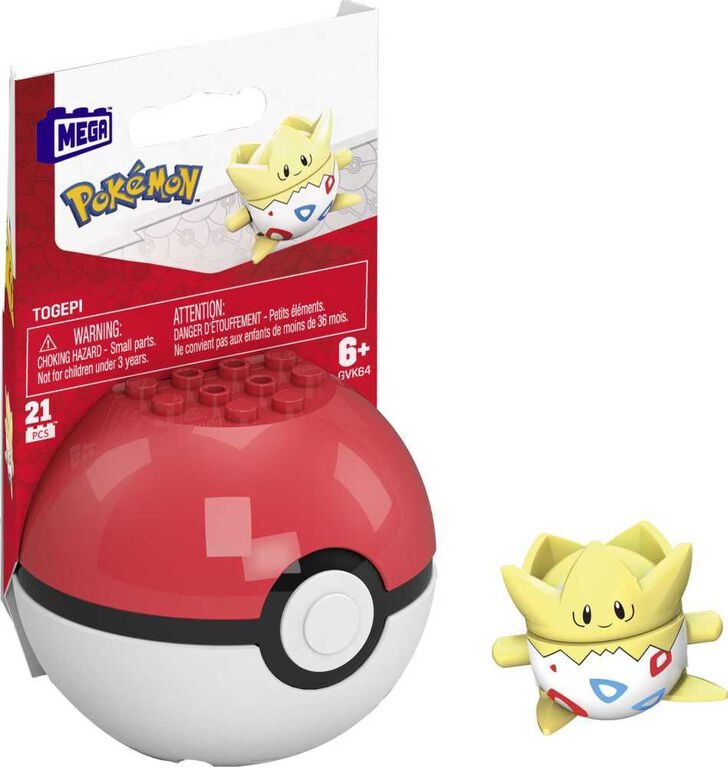 Pokemon Mega Construx Pokebola con Togepi