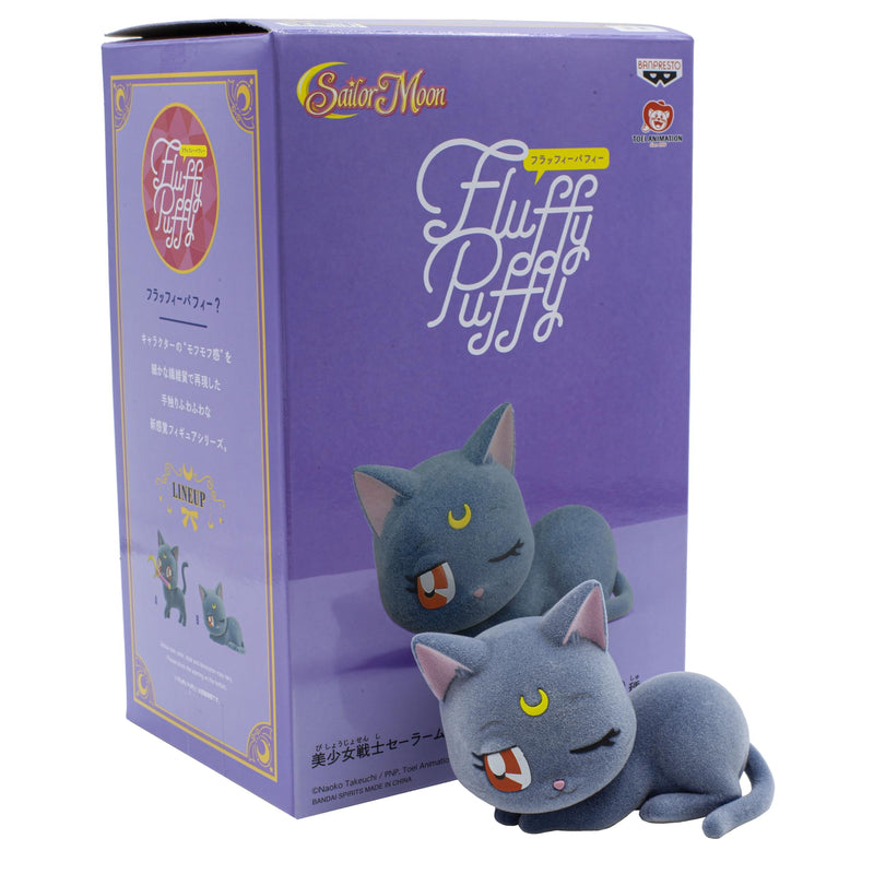 Sailor Moon Fluffy Puffy Luna Gato Negro Caja Morada