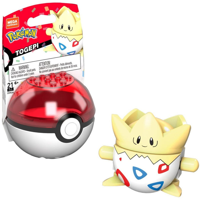 Pokemon Mega Construx Pokebola con Togepi