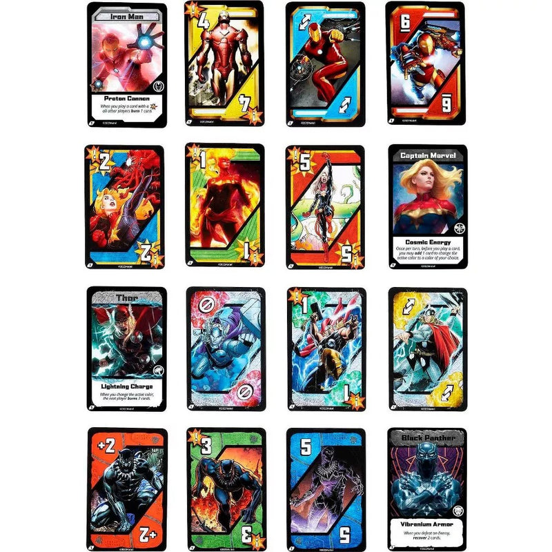 Marvel Ultimate UNO Cartas Coleccionables Metalicas Hermoso
