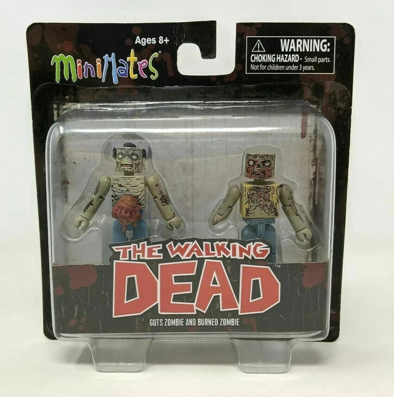 The Walking Dead MiniMates Guts Zombie and Burned Zombie