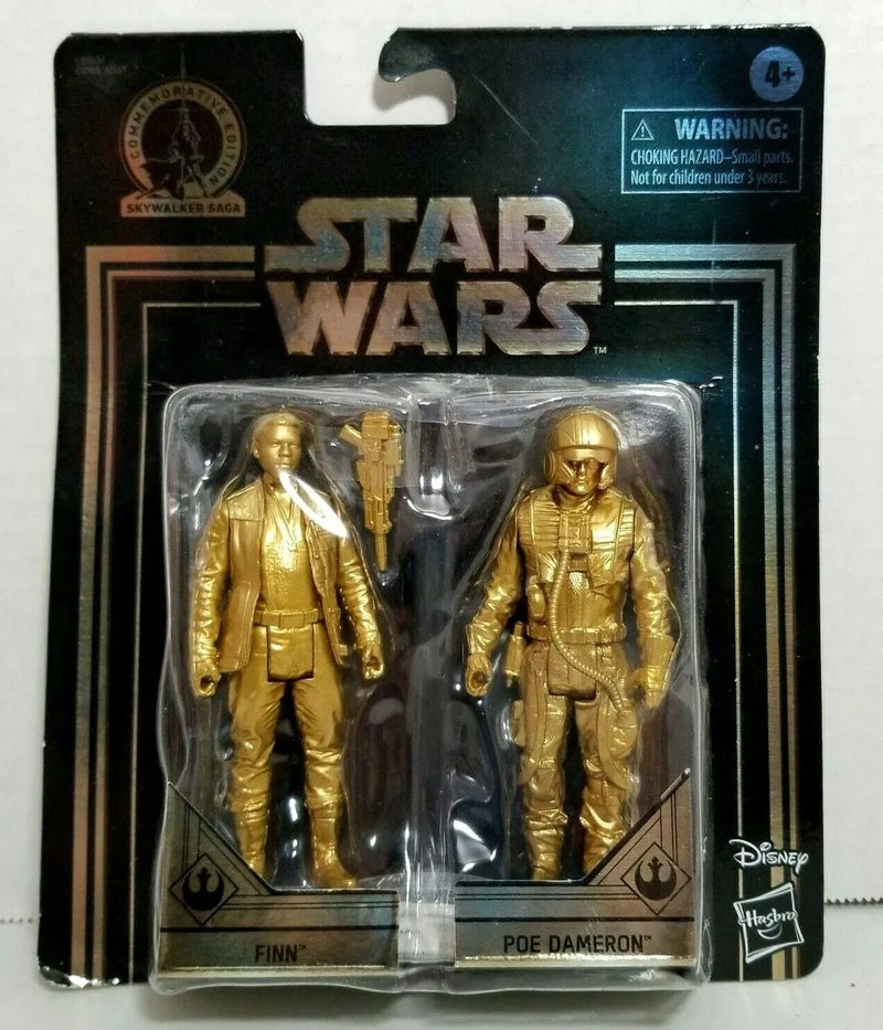 Star Wars Pack Dorado Conmemorative Edition Finn Poe Dameron