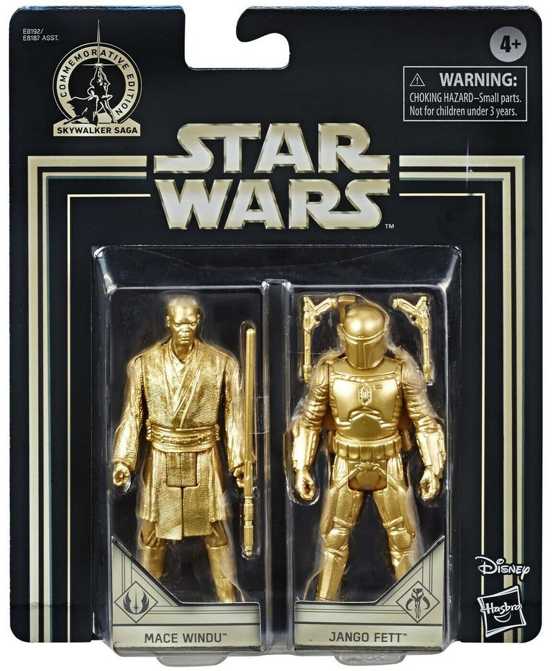 Star Wars Pack Dorado Conmemorative  Edition Mace Windu Jango Fett